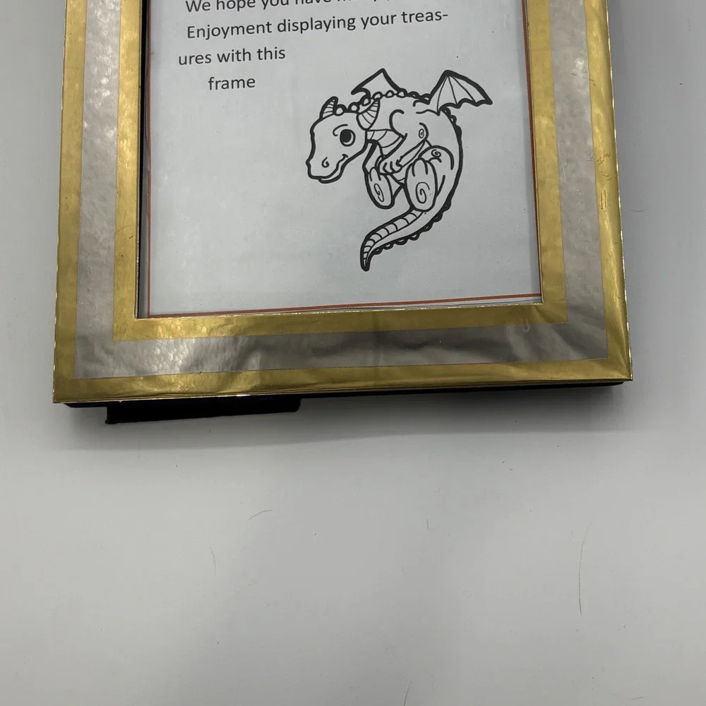Modern Two Tone Gold Silver Photo Frame 5x7 Metallic Textured Picture Frame